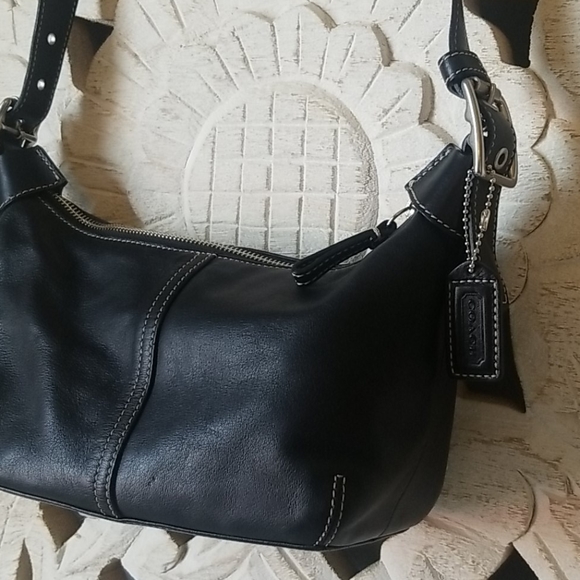 Coach Leather Black Hobo Purse - Picture 9 of 14